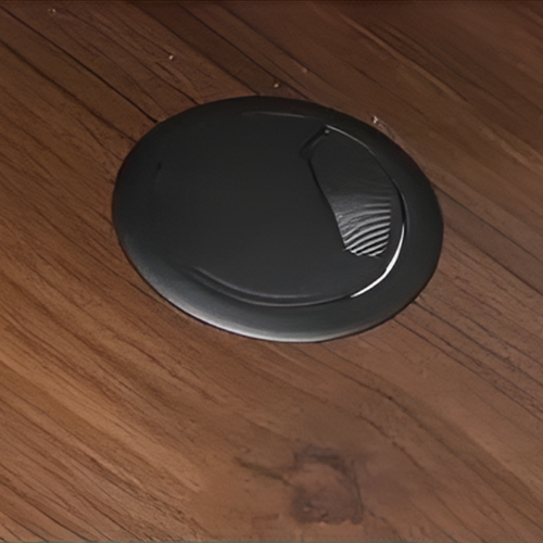 Table basse relevable en bois noyer rustique avec compartiment caché et tiroir - ASANA