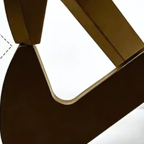 Table Basse Triangulaire en Verre Trempé et Bois Massif, Design Mid-Century - ARTÉVA