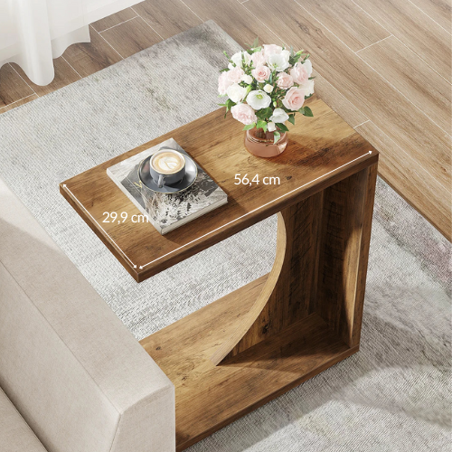 Table d’Appoint C-Design en Bois pour Canapé, Élégance Compacte - TRIBA CORA