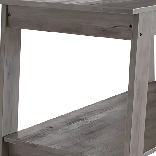 Table Basse Rectangulaire, Design Moderne avec Double Étagère de Rangement - RUSTICA DUO