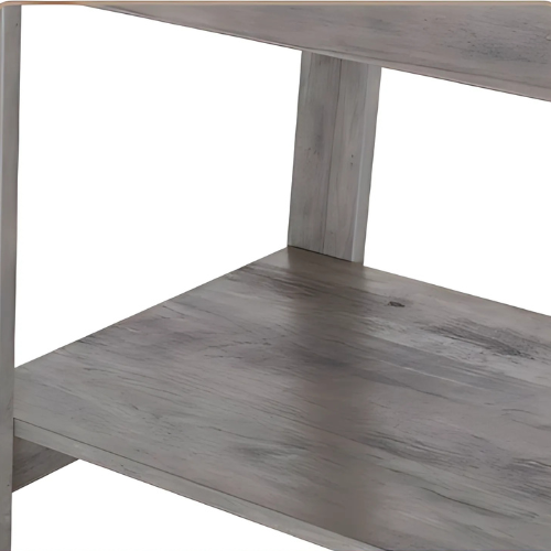 Table Basse Rectangulaire, Design Moderne avec Double Étagère de Rangement - RUSTICA DUO