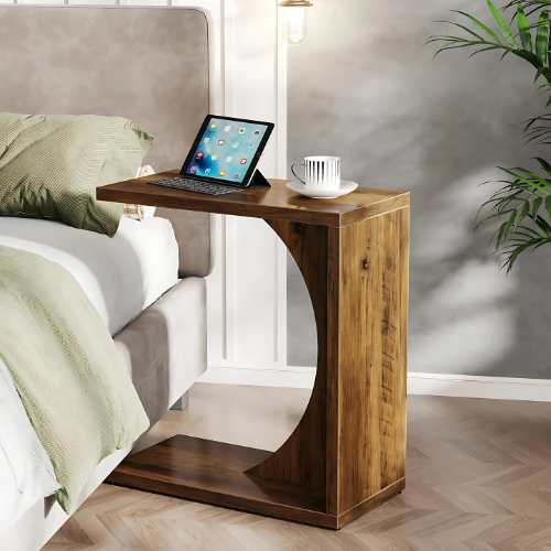 Table d’Appoint C-Design en Bois pour Canapé, Élégance Compacte - TRIBA CORA