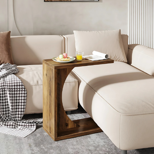 Table d’Appoint C-Design en Bois pour Canapé, Élégance Compacte - TRIBA CORA