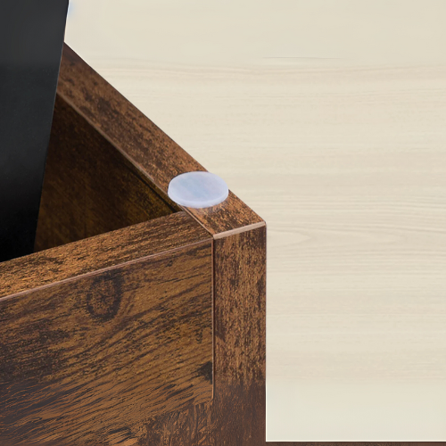 Table Basse Relevable avec Rangement Caché, Bois Vintage & Pieds Métal, Hauteur Ajustable - ARCANA