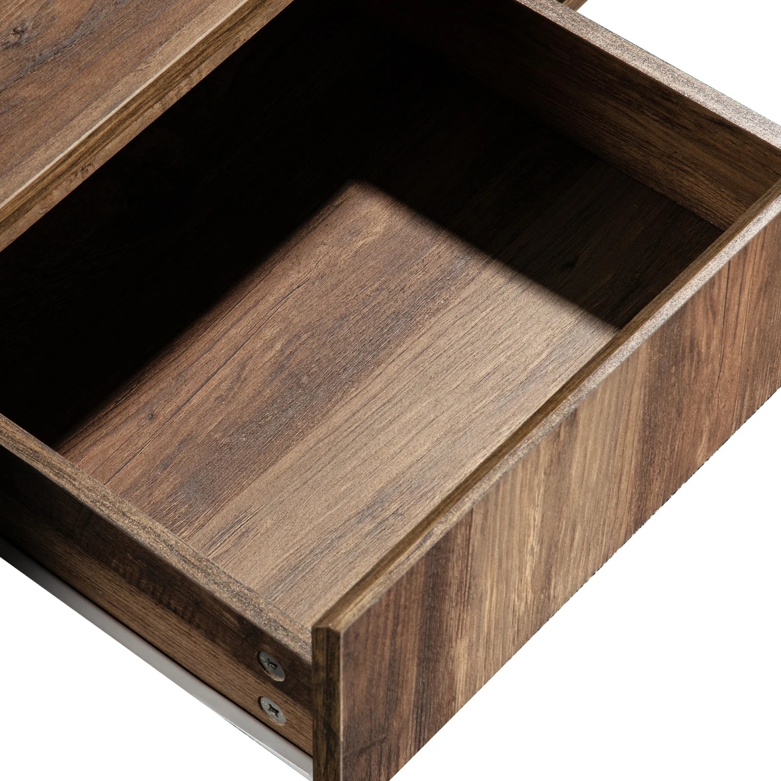 Table Basse Rectangulaire Bois & Noir avec Rangements Multiples, Design Moderne Industriel –  URBANA